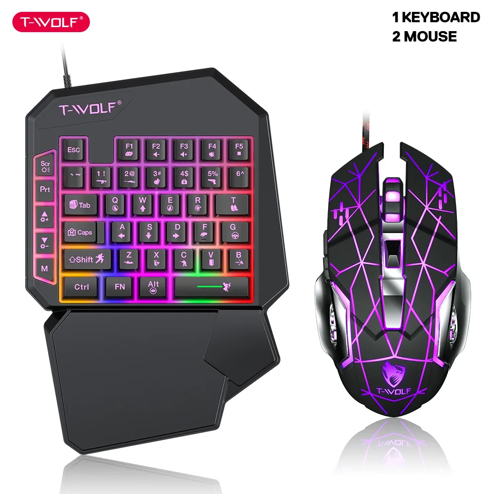 Gaming Accessories For Mobile - T-WOLF TF900 jednoręczny zestaw tronów klawiatury