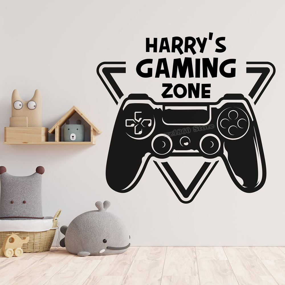 Gaming Accessories For Bedroom - Nazwa własna strefa gier naklejka Gamer