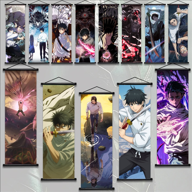 Gaming Accessories For Bedroom - Jujutsu Kaisen Fushiguro Megumi Wiszący Zwój,
